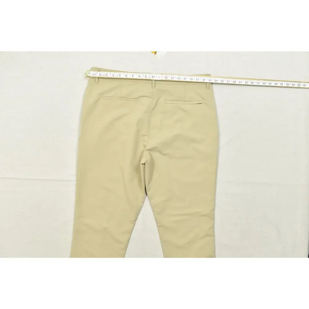 Banana Republic Men 36x30 Khaki Performance Tech Chino Pants Beige Straight Fit